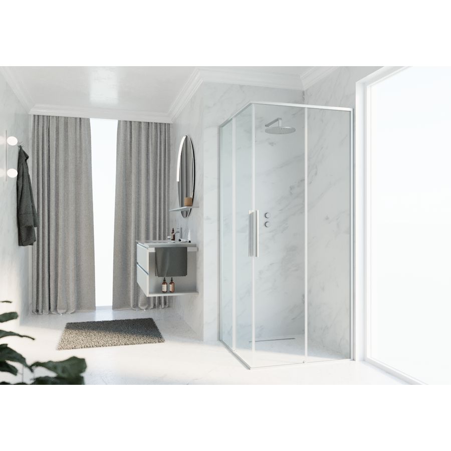 Schuifdeur RIGA A 1075-1090x2000mm helder glas profiel matchroom