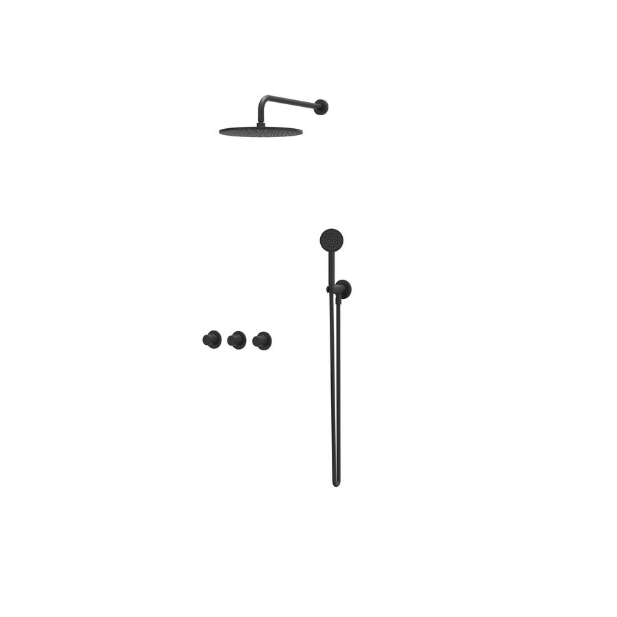 Afbouwdeel regendouche Combiset Nexus 4 inbouwthermostaat mat zwart CSN4EXMZCFAA excl. inbouwbox