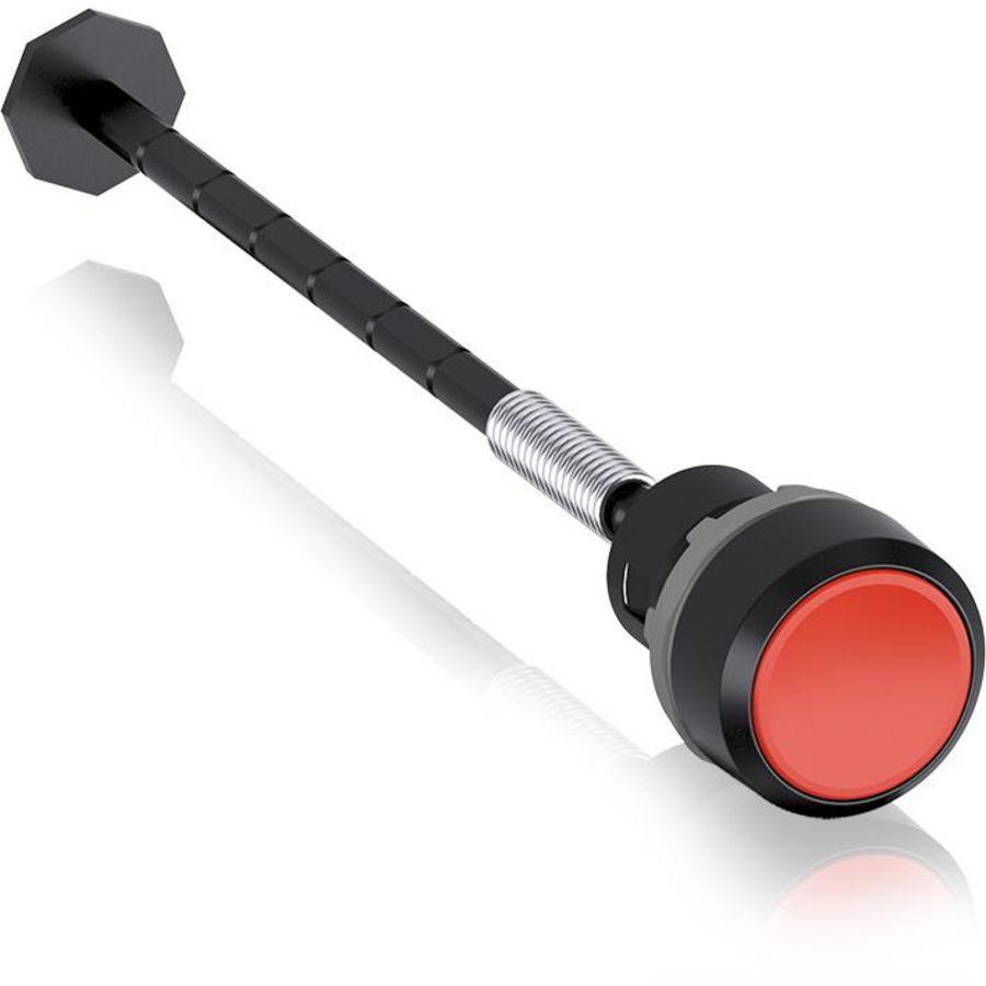 Reset drukknop schacht met terugv. drukknop rood geen tekst