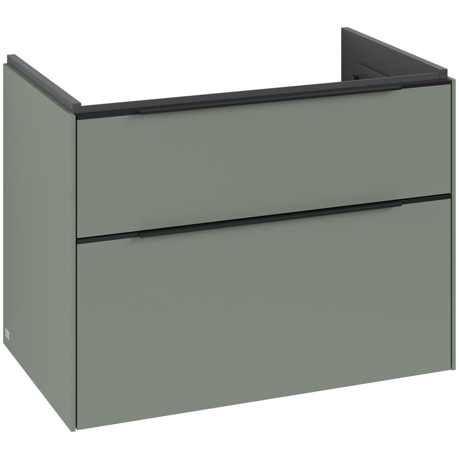 Wastafelonderkastkast SUBWAY 3.0 772x576x478mm Soft Green C57401AF greep Volcano Black