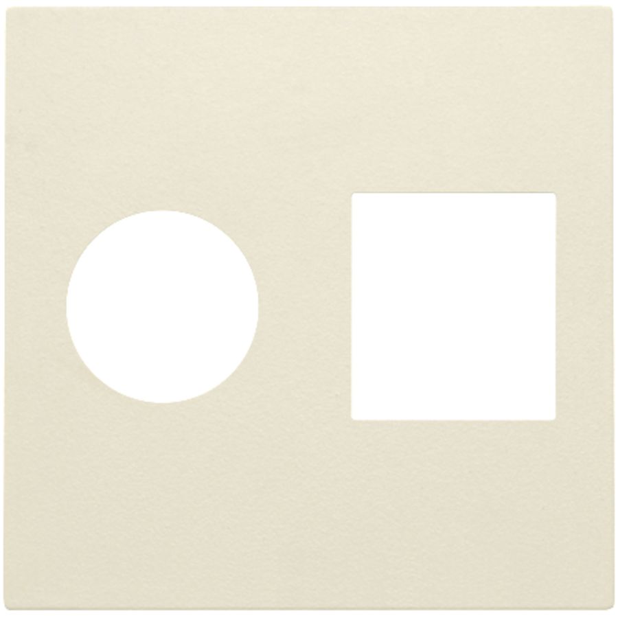 Afwerkingsset enkelvoudige coax/netwerkaans. RJ45 cream