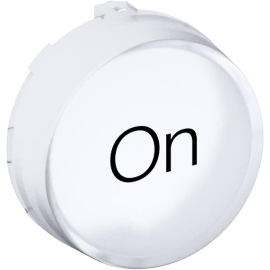 Wit tekstkapje met tekst "on" voor signaallampen