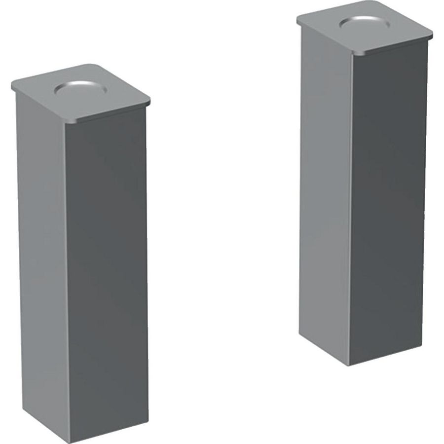 Set steunpoten 23-24,5cm verchroomd