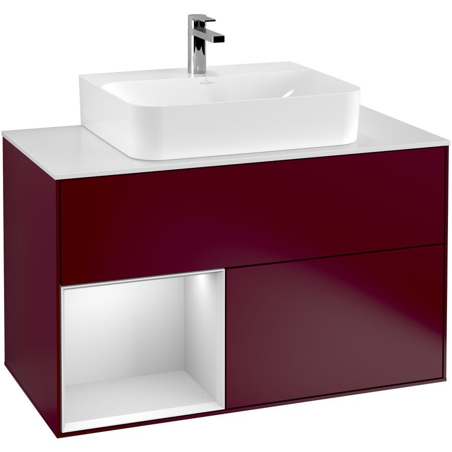 Wastafelonderkast Finion 1000x603x501mm Peony Matt Lacquer F111MTHB