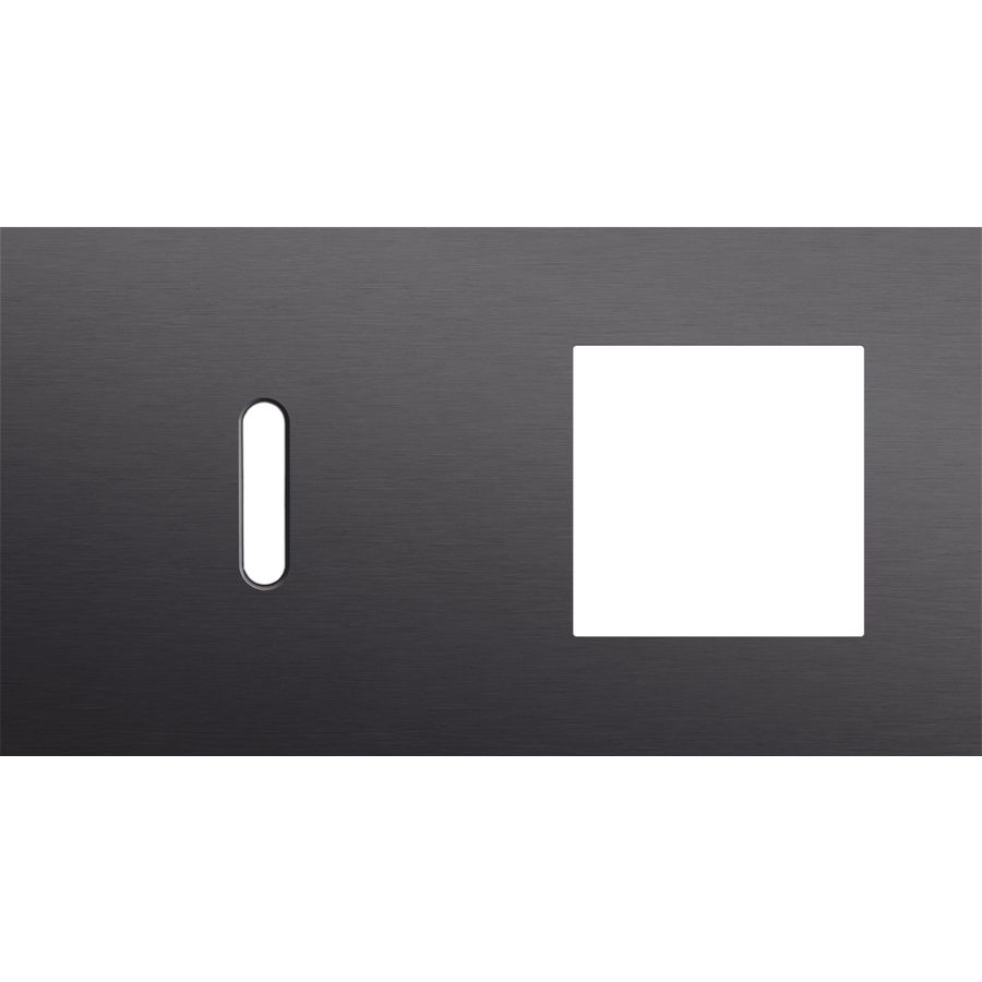 Afdekplaat 2-voud horiz. 71mm centerafst. 224-56805