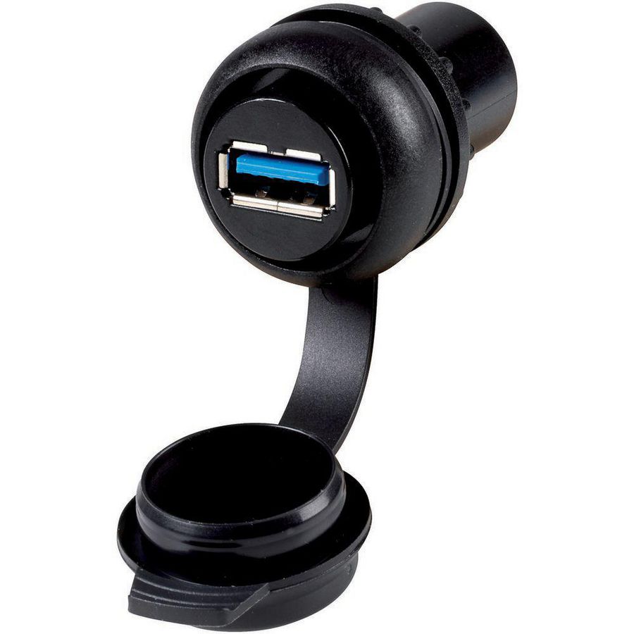 Frontelement zwart+USB 3.0 A/A