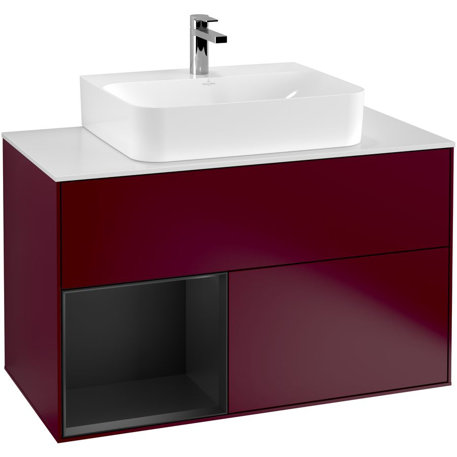 Wastafelonderkast Finion 1000x603x501mm Peony Matt Lacquer F111PDHB