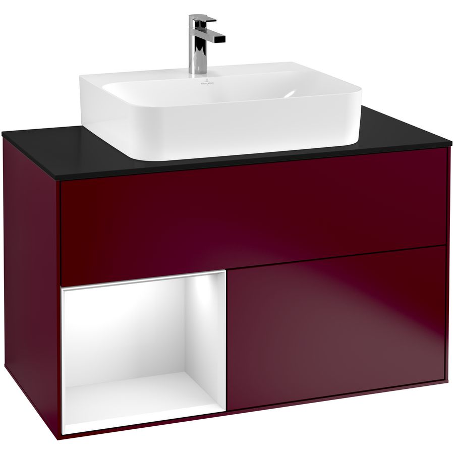 Wastafelonderkast Finion 1000x603x501mm Peony Matt Lacquer F112GFHB