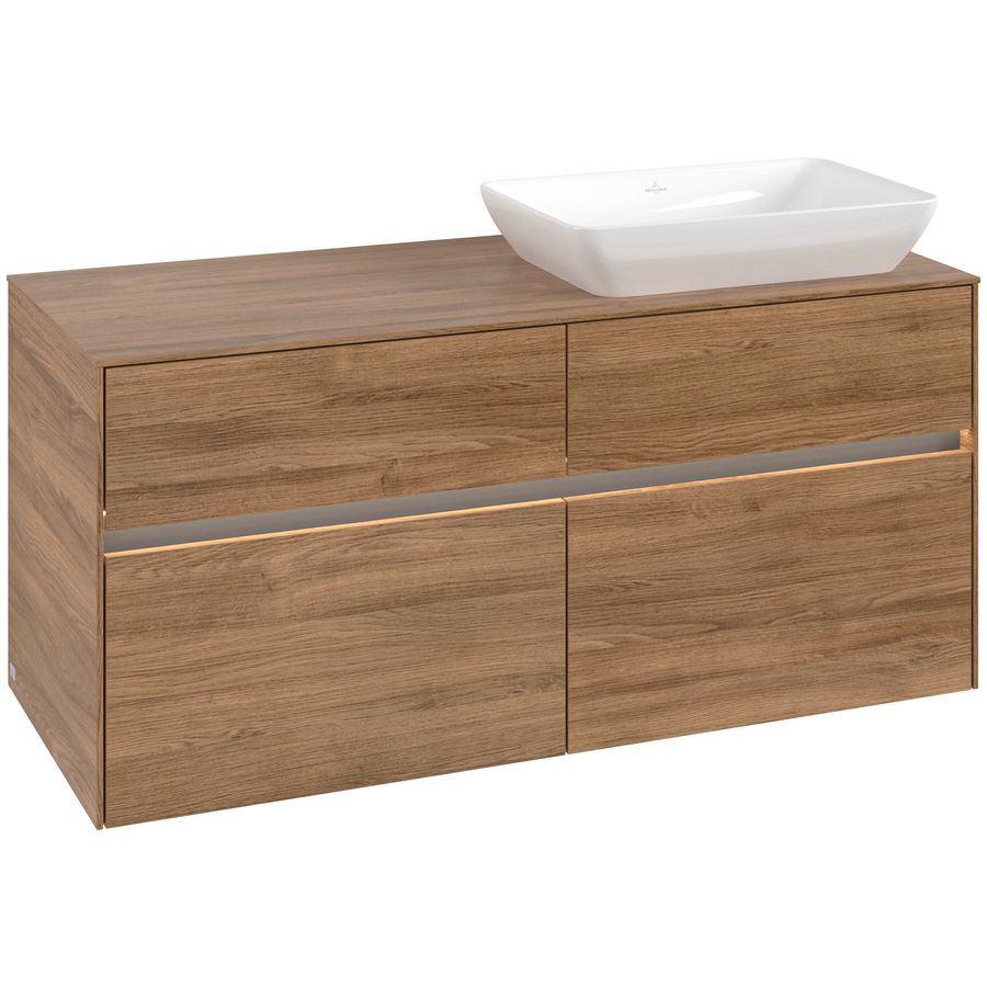 Wastafelonderkast Collaro 1200x548x500mm Oak.Kans C114B0RH