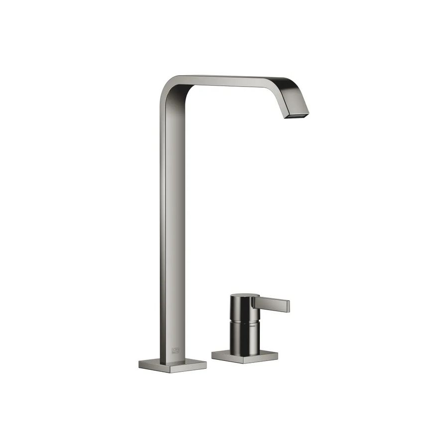IMO 2-gats wastafelmgkrn hoge uitloop z.afvoer. Dark Chrome