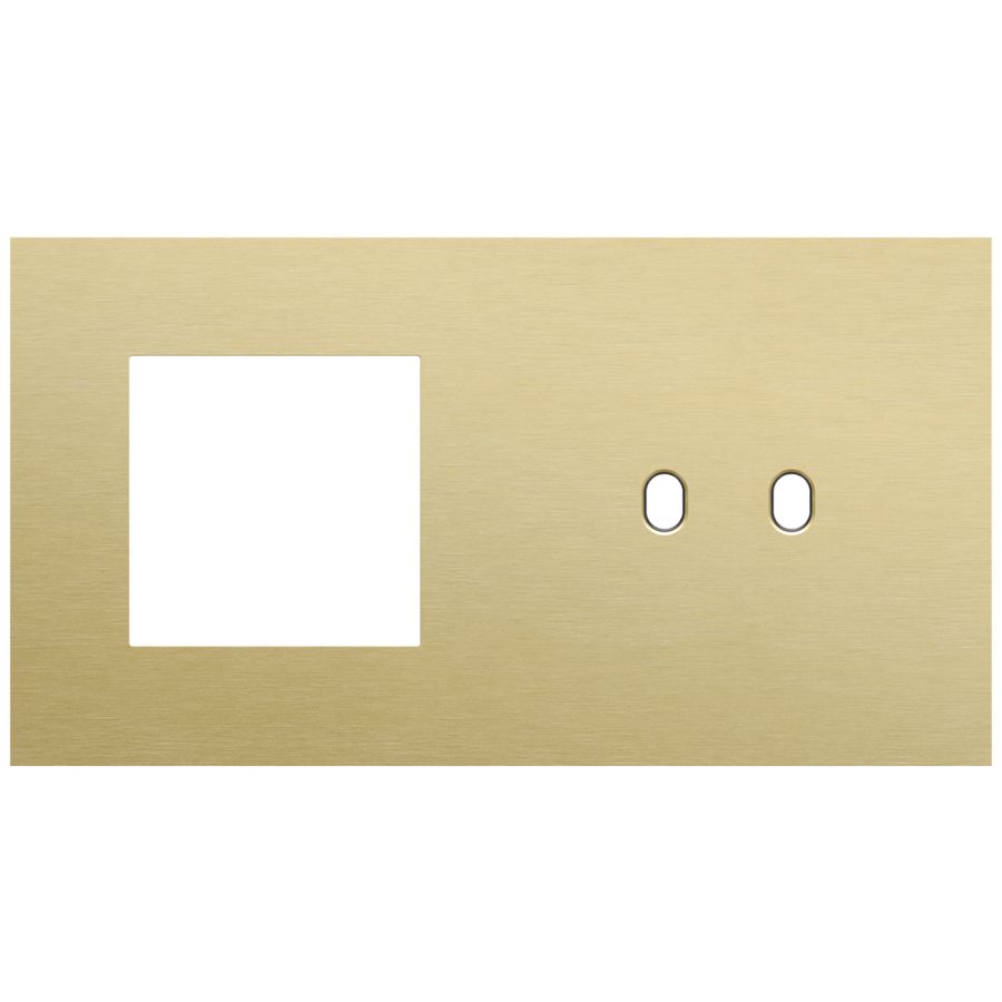 Afdekplaat 2-voud horiz. 71mm centerafst. 227-57808
