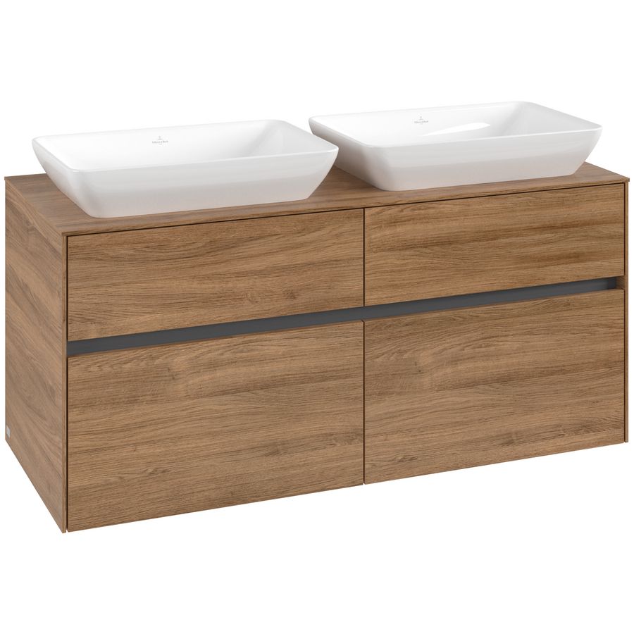 Wastafelonderkast Collaro 1200x548x500mm Oak.Kans C11500RH