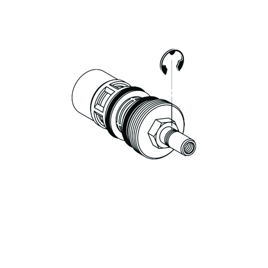 Cartouchevoor VERONA wandinbouw urinoirspoelkraan