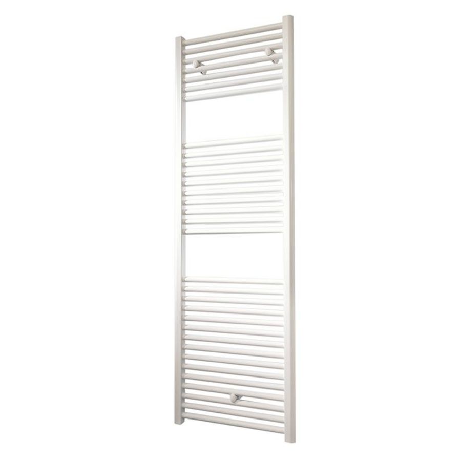 Handdoekradiator LISA RECHT wit RAL9016 (1211mm) 1200x600mm 4x1/2" aansl. 627W