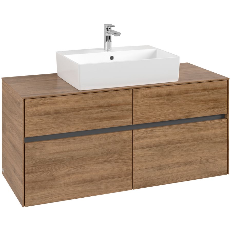 Wastafelonderkast Collaro 1200x548x500mm Oak.Kans C12800RH
