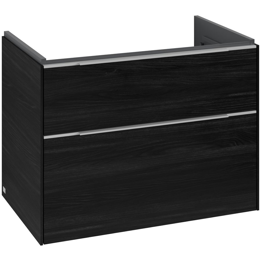 Wastafelonderkastkast SUBWAY 3.0 772x576x478mm Black Oak C57400AB greep alu. glans