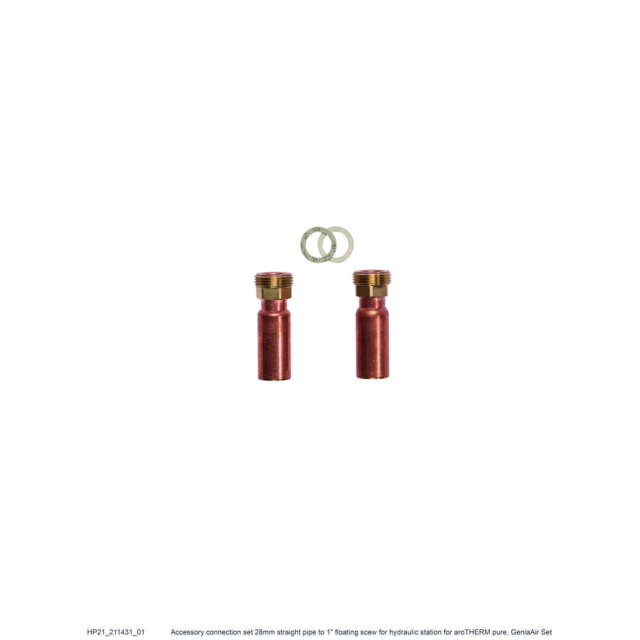 Set a 2st. Koppeling 1" BU - dia28mm