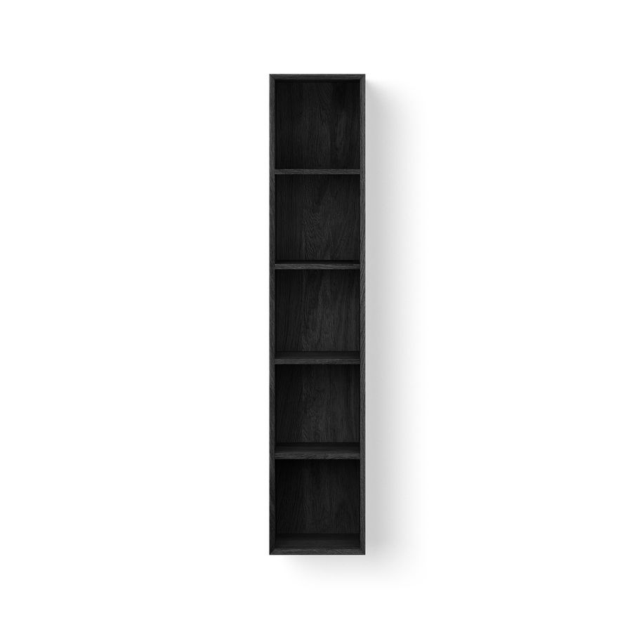 Wooden Cabinet Facet Regal 175x35cm kleur black
