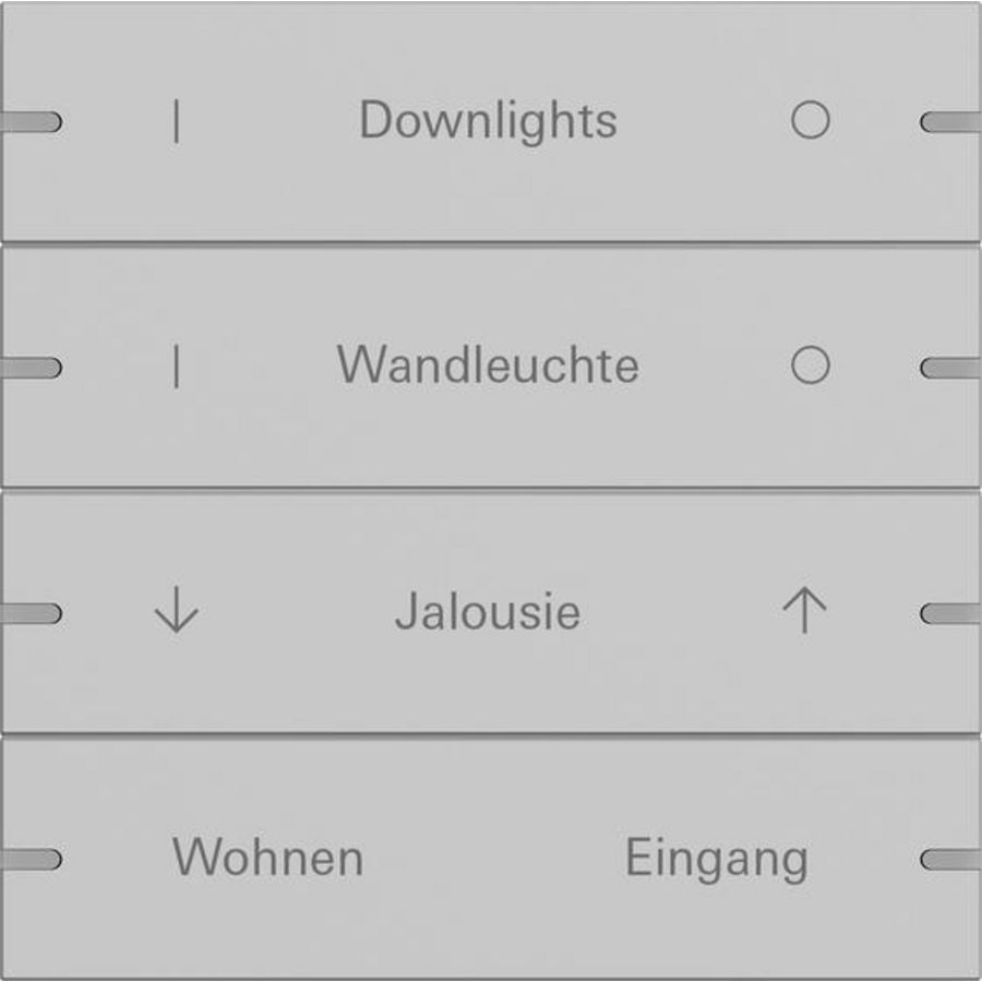 Wippenset 4-voudig indiv. tastsens.4.95 alum.gris m(gel.)