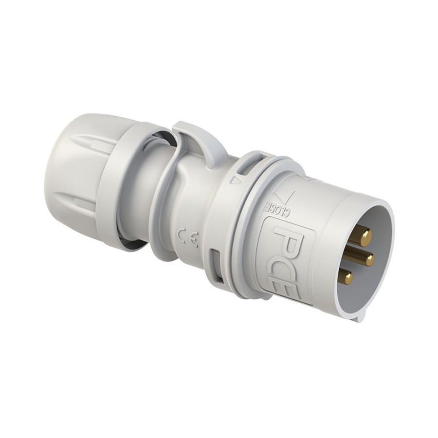 CEE-stekker / contactstop 16A 3p TRAFO 12h grijs IP44 Shark VVE=10
