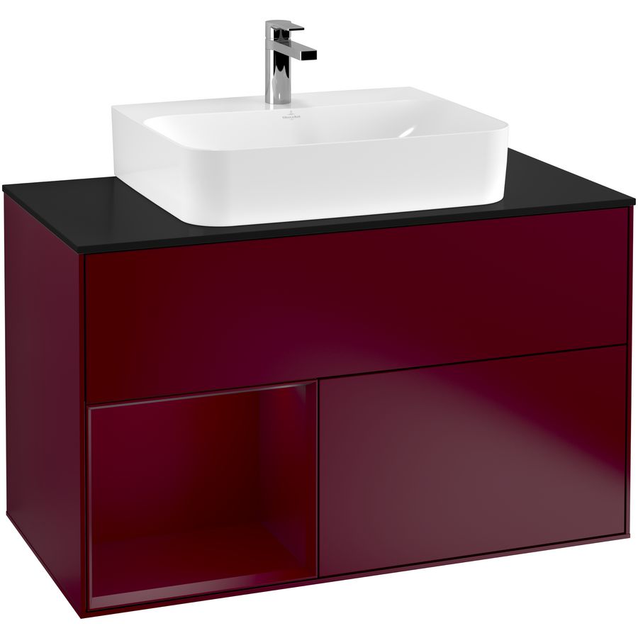 Wastafelonderkast Finion 1000x603x501mm Peony Matt Lacquer F112HBHB