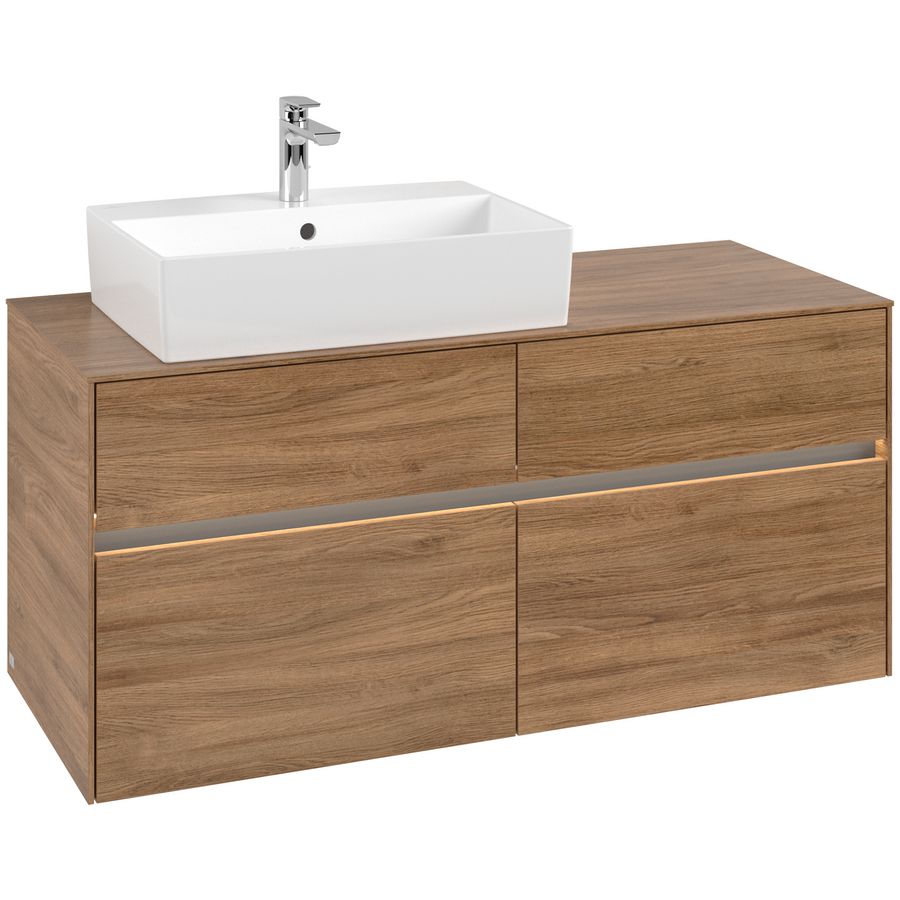 Wastafelonderkast Collaro 1200x548x500mm Oak.Kans C129B0RH