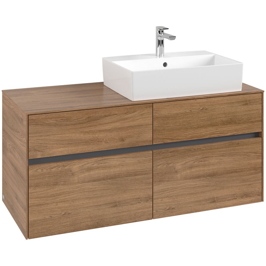 Wastafelonderkast Collaro 1200x548x500mm Oak.Kans C13000RH