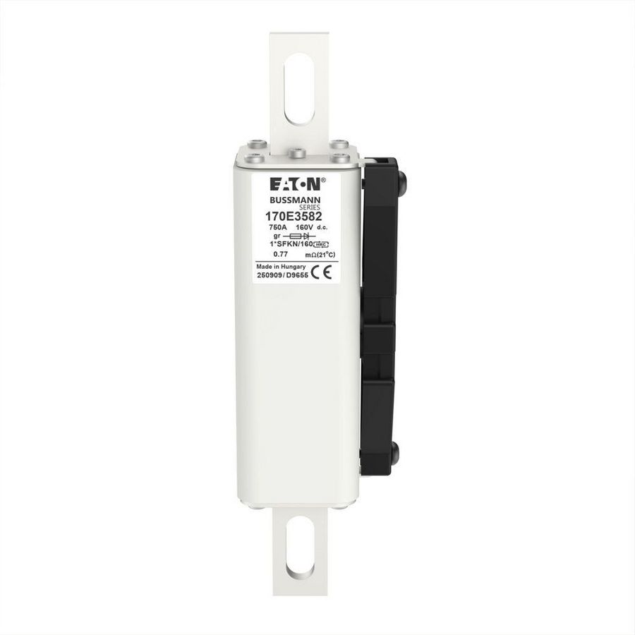 Zekering hoge snelheid 160A DC 750V 100kA compact size 1 43x