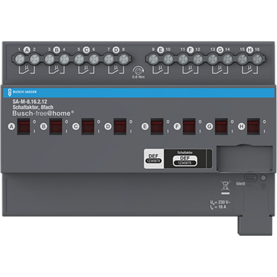 Schakelactor 8-voudig 16A MDRC SA-M-8.16.2.12 (SA-M-8.16.2.12)