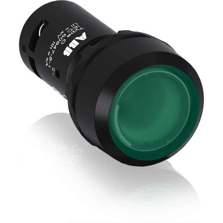 Verlichte drukknop Groen met 1NO