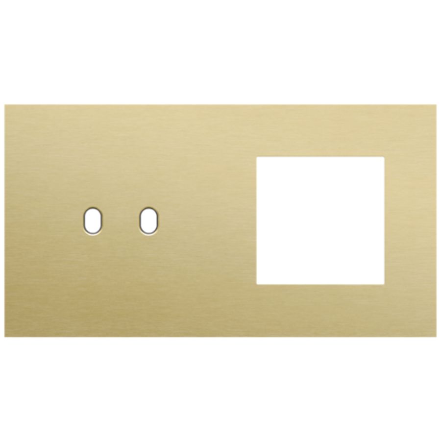 Afdekplaat 2-voud horiz. 71mm centerafst. 227-57807
