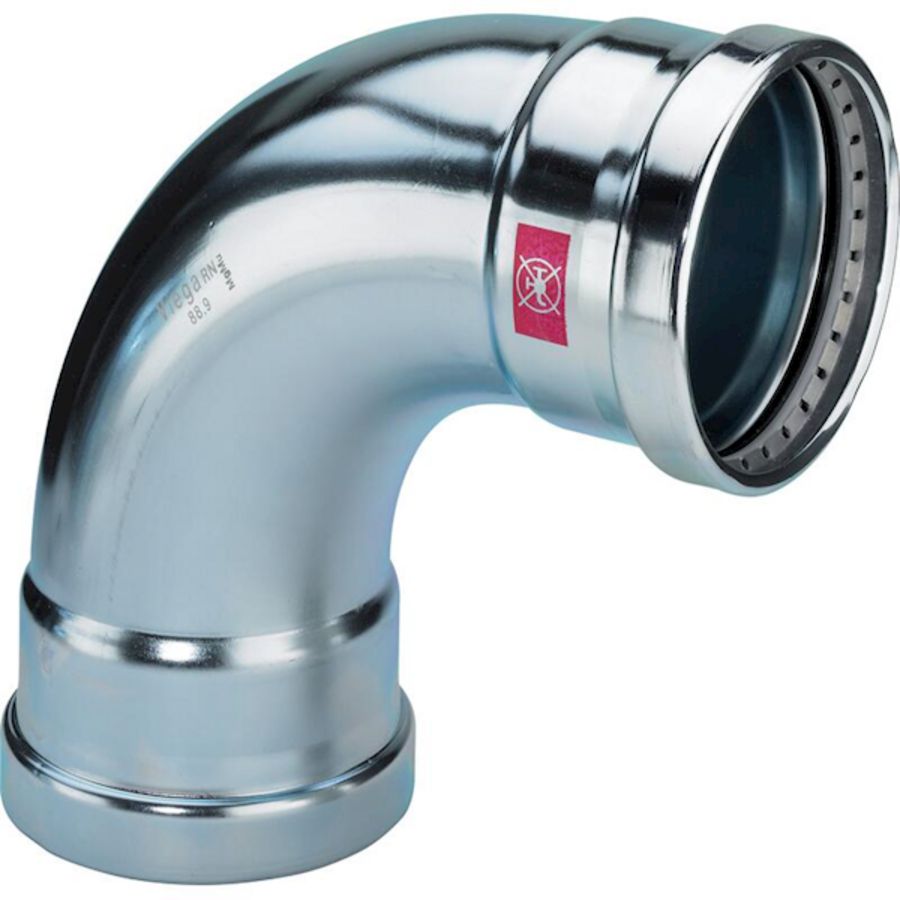 Bochtkoppeling persaansluiting 90° PRESTABO-XL 88,9x88,9mm 1116XL
