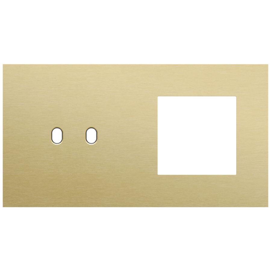 Afdekplaat 2-voud horiz. 71mm centerafst. 227-57807