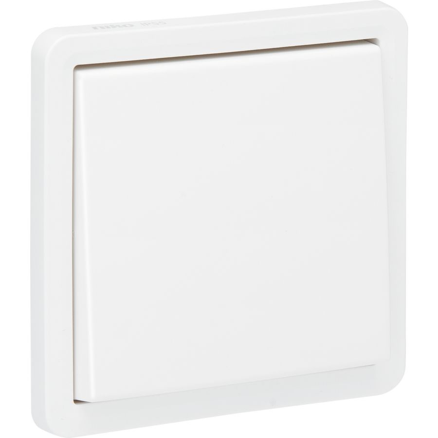 Spuitwaterdichte niet-verl. knop 10A/250Vac schroef wit
