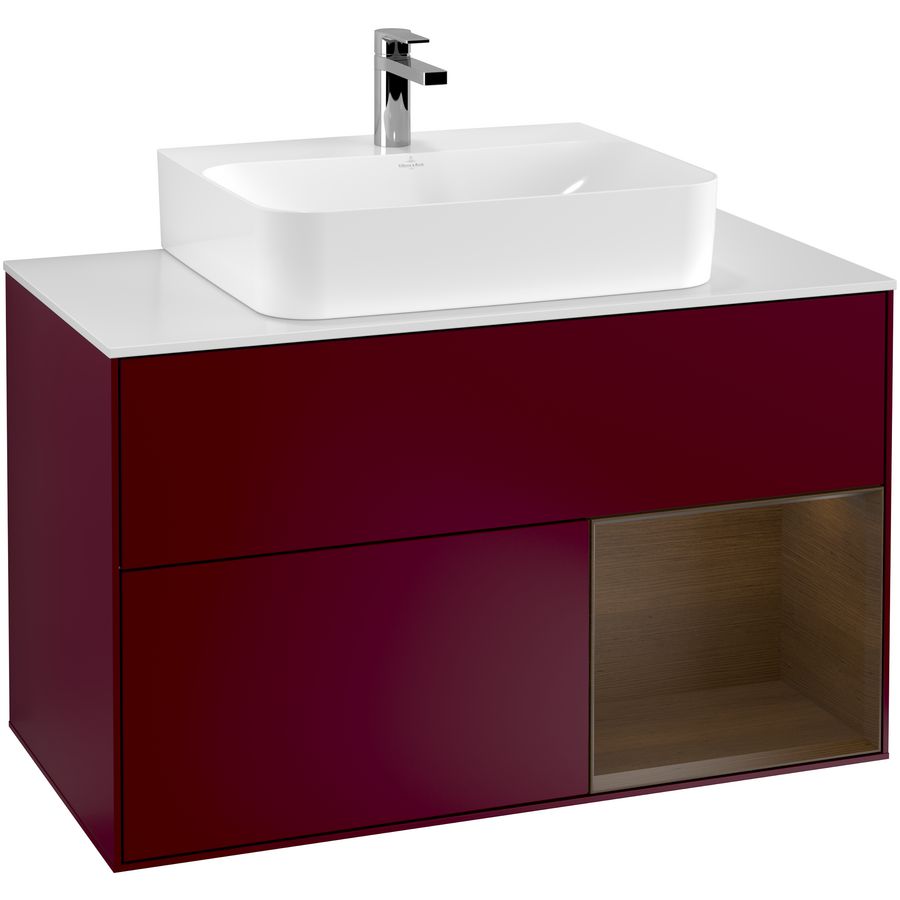 Wastafelonderkast Finion 1000x603x501mm Peony Matt Lacquer F121GNHB