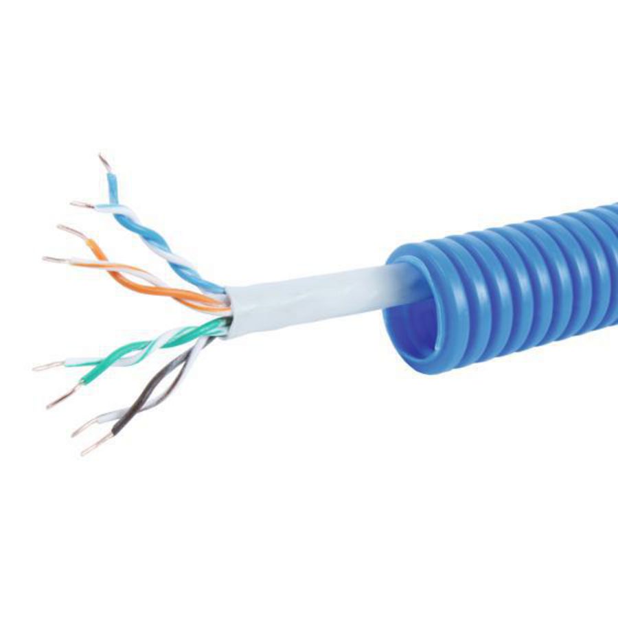 Rol a 100mtr. voorbedrade flexibele buis FlexPP BL 16 UTP CAT 5