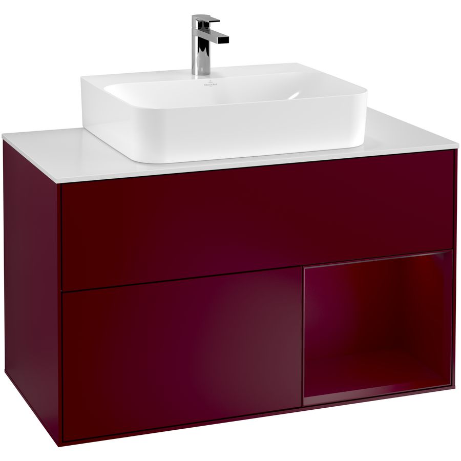 Wastafelonderkast Finion 1000x603x501mm Peony Matt Lacquer F121HBHB