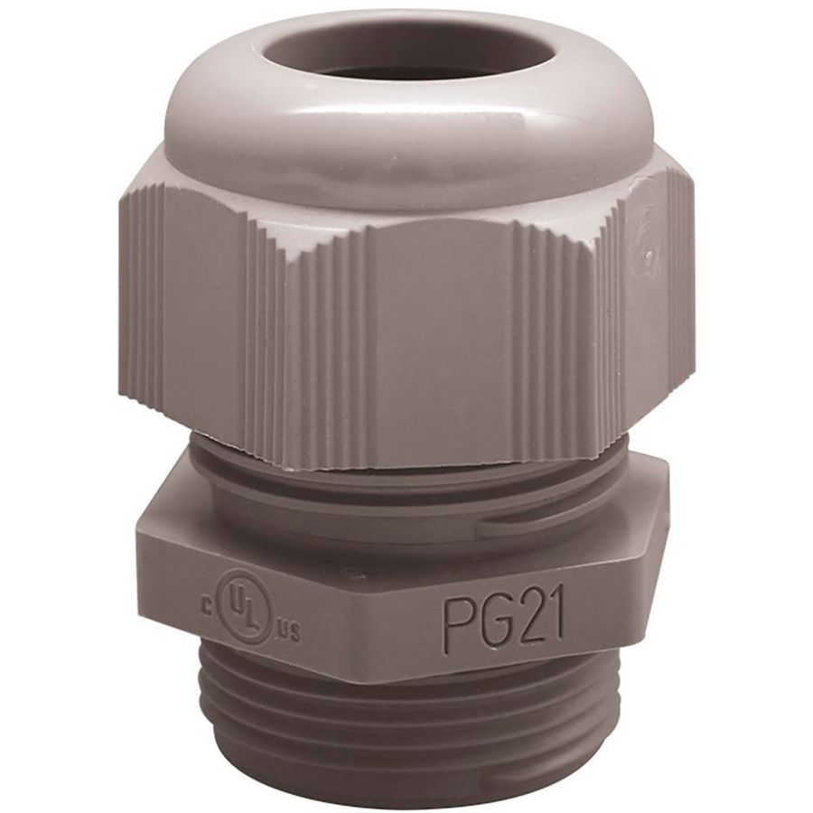 Wartel+lamellen Polyamide 6 PG16 Grijze RAL7001 VVE=20