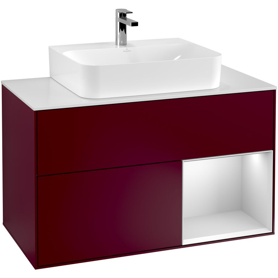 Wastafelonderkast Finion 1000x603x501mm Peony Matt Lacquer F121MTHB
