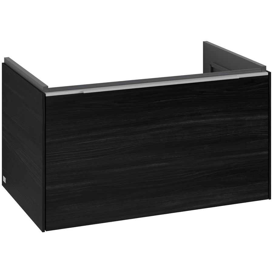 Wastafelonderkastkast SUBWAY 3.0 772x429x478mm Black Oak C573L0AB greep alu. glans