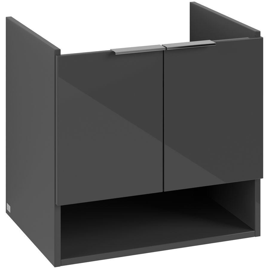 Wastafelonderkastkast ARCHITECTURA 550x520x420mm Grey B88900VT greep alu. glans