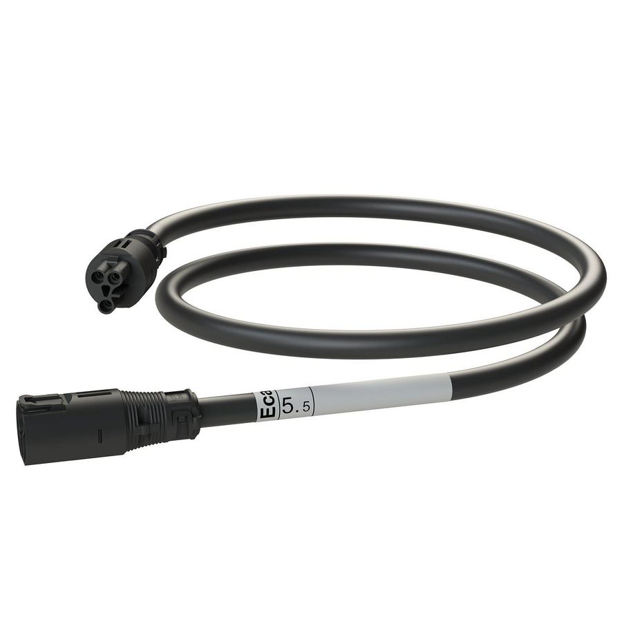 Koppelsnoer AW 5,5m 3G2,5 zwart Eca VVE=10