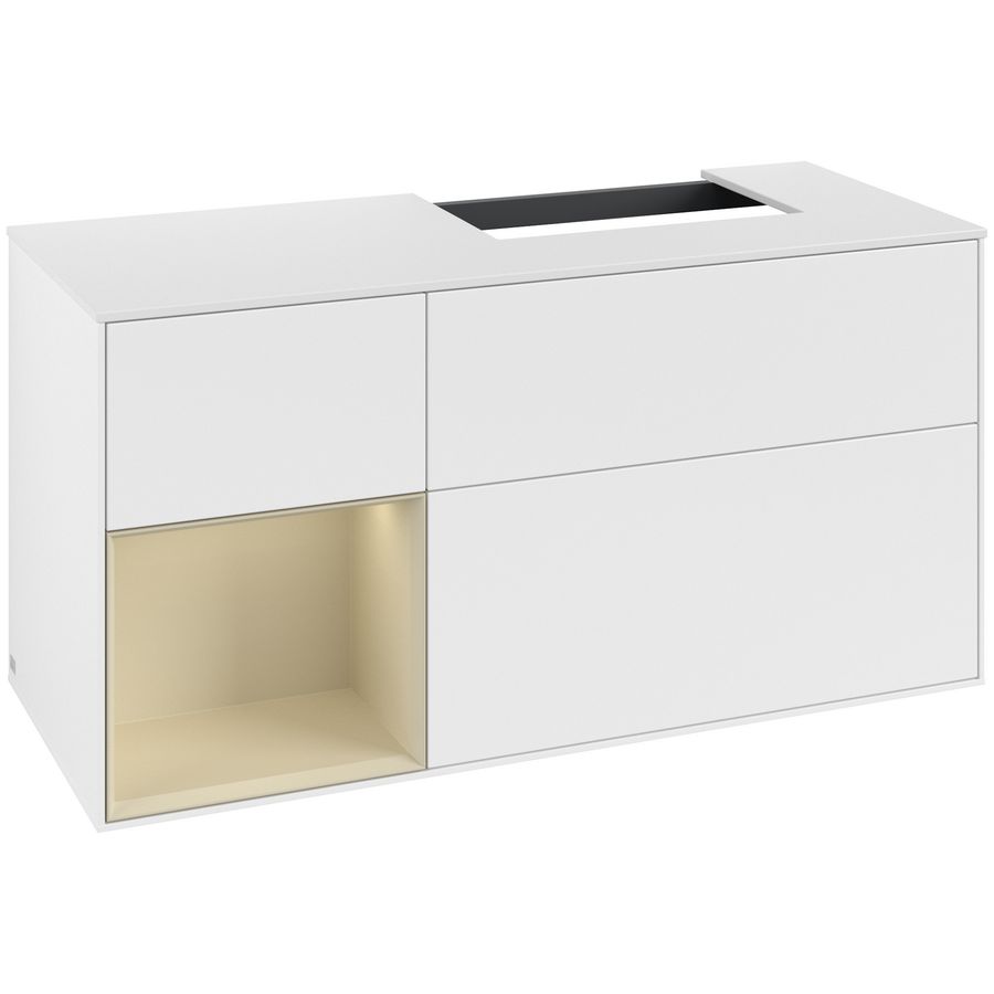 Wastafelonderkast Finion 1200x603x501mm White Matt Lacquer F141HJMT