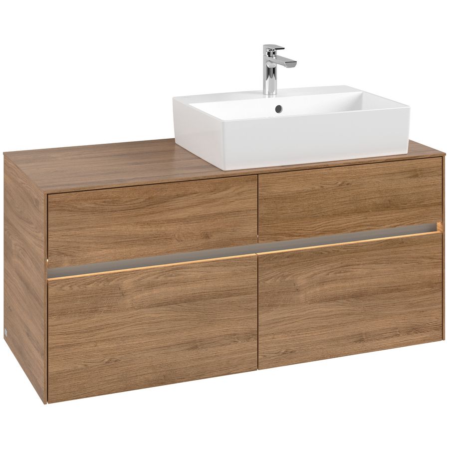 Wastafelonderkast Collaro 1200x548x500mm Oak.Kans C130B0RH