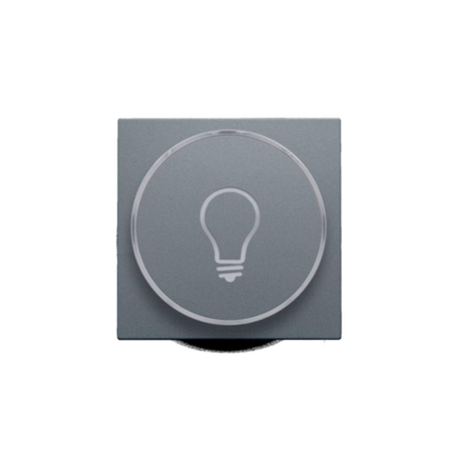 Afwerkingsset doorschijnende ring lampsymbool 6A blue grey c