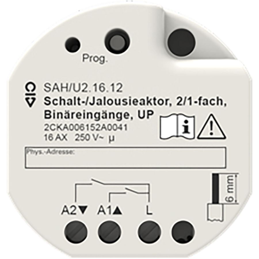 Jaloezieaktor 1-voudig inbouw, FM (SAH/U2.16.12)