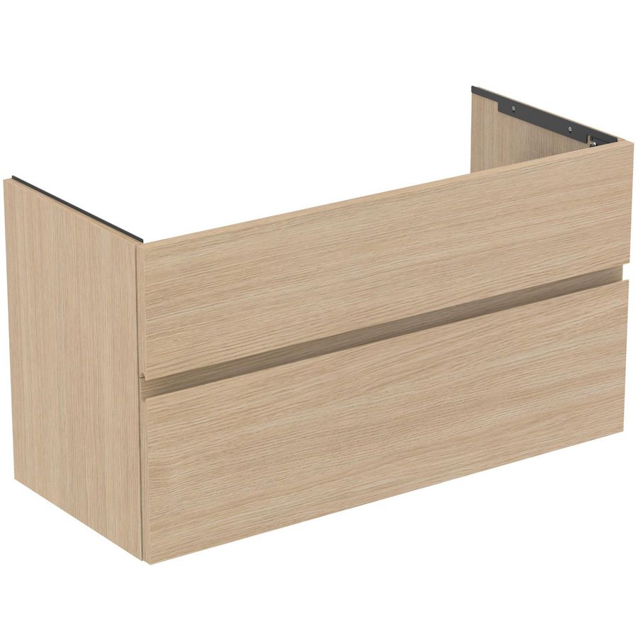 Wastafelmeubel 1000x440x545mm white oak 2 laden Finesse