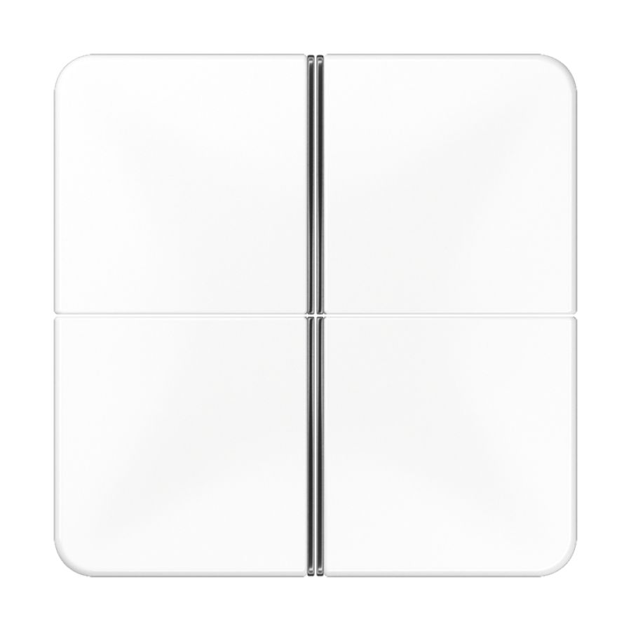 Tastafdekking 4-voudig compleet CD alpinwit KNX