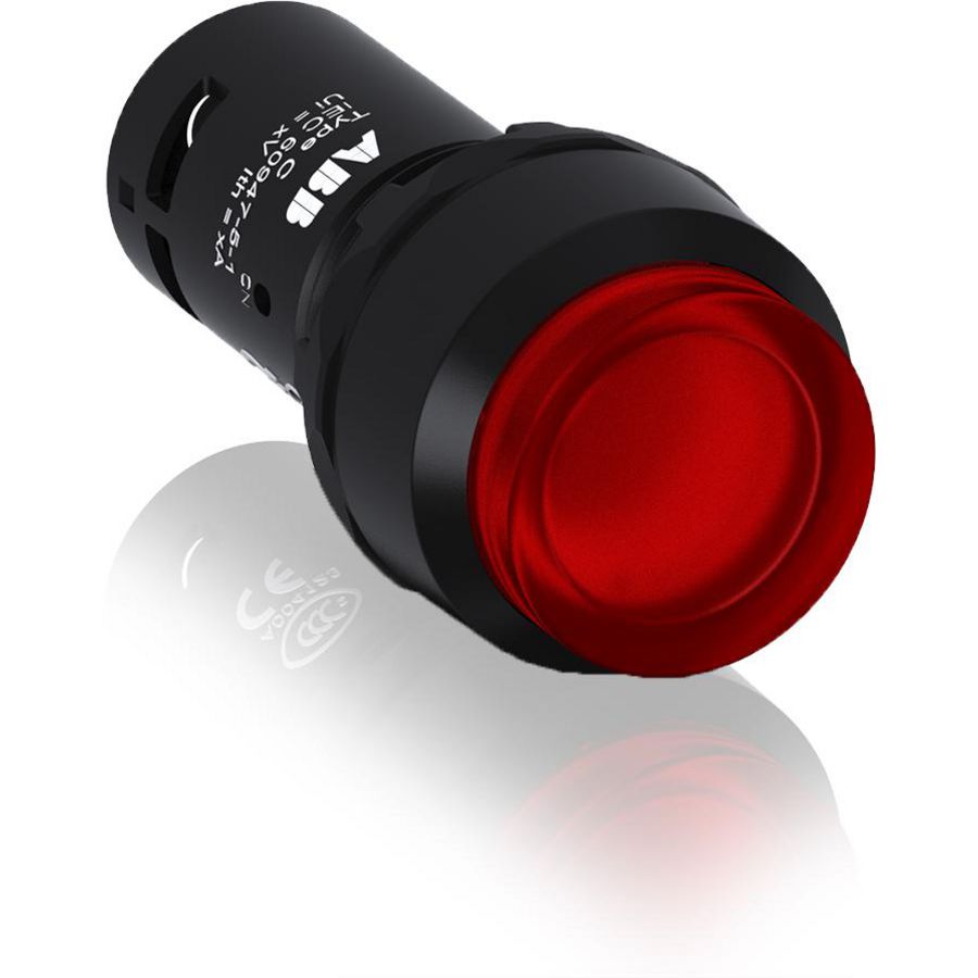 Verlichte drukknop rood 24V