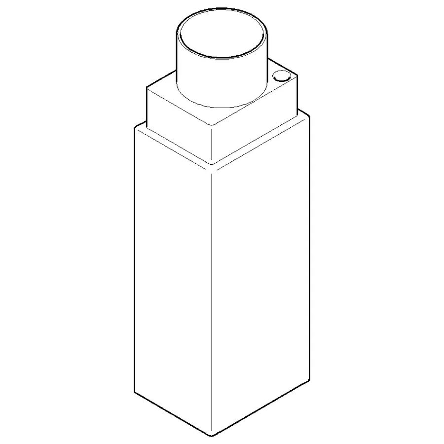 Opname lotionhouder Opname pomp 30x117x38mm Platina geb